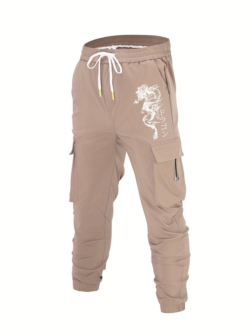 "Dragon Cargo Pants made from high-quality fabric with a modern design, offering comfort and practicality."