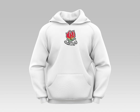 "Maaveerar Naal Hoodie with premium embroidery, honoring Tamil community heritage and supporting charity."