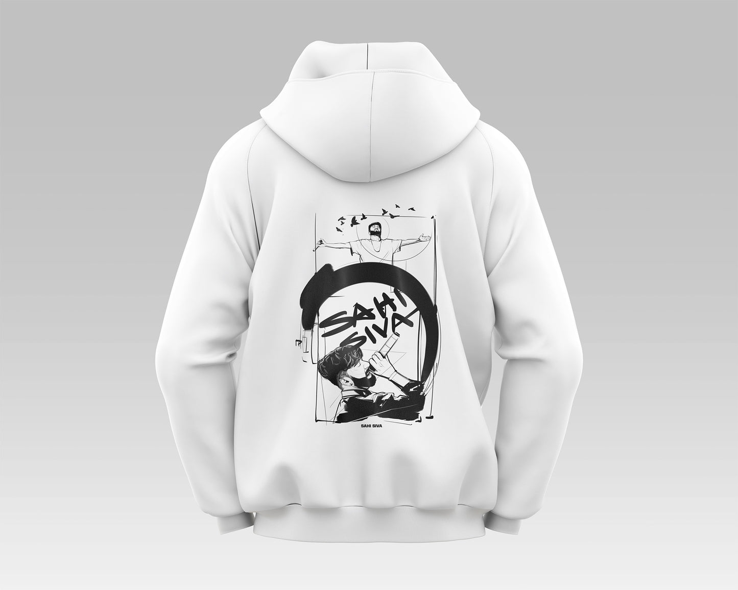 "SS024 Graphic Hoodie featuring a unique and bold graphic design, perfect for stylish and comfortable casual wear."
