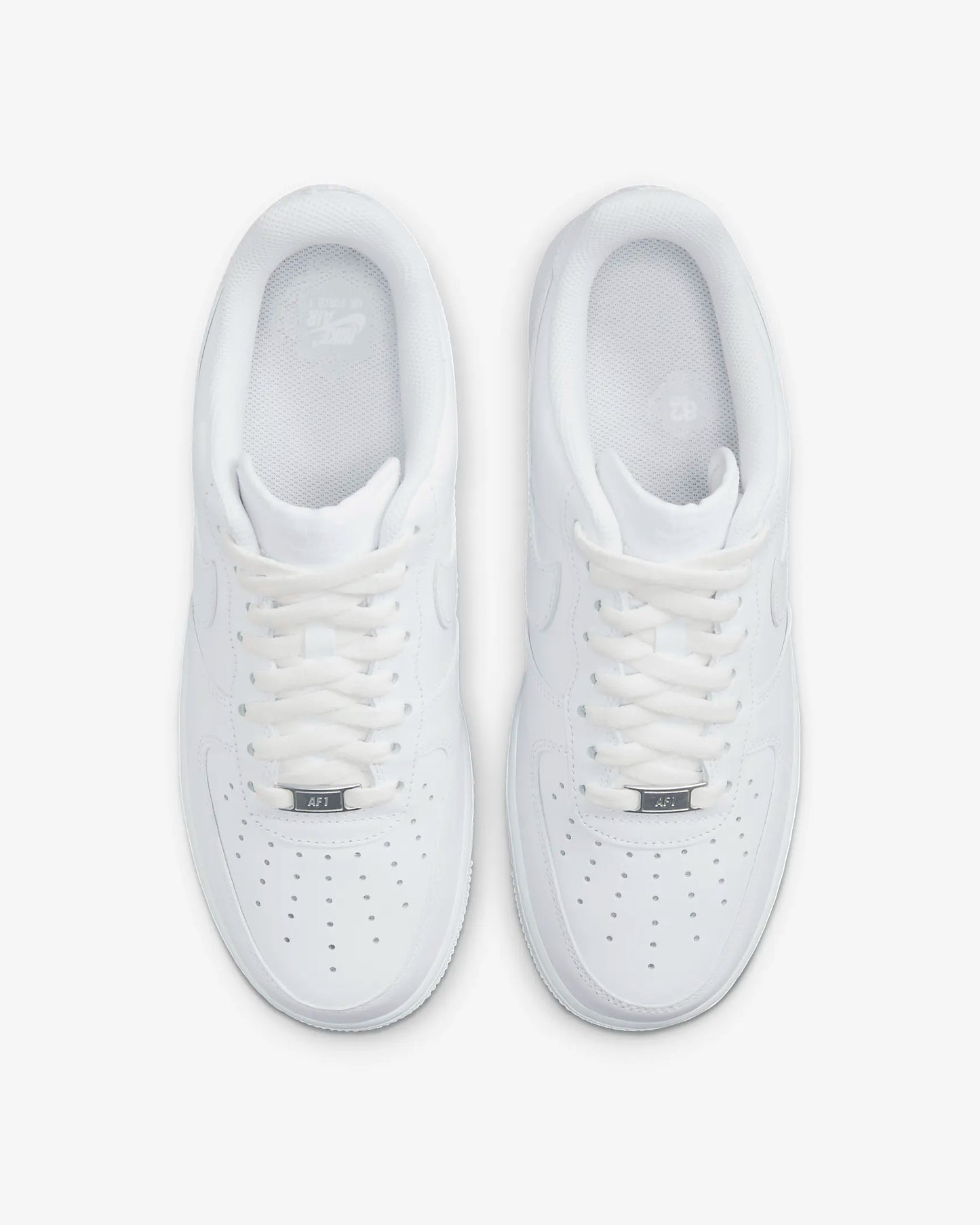 "Nike Air Force 1 '07 sneakers with durably stitched overlays and sleek design, featuring a clean, bold look and comfortable cushioned sole."