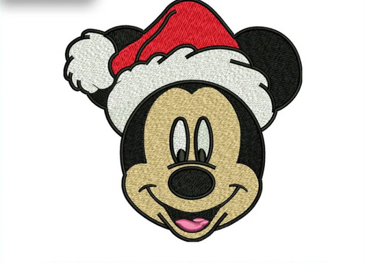 Christmas Mickey Mouse Santa Embroidery