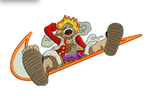Monkey Luffy Swoosh Embroidery