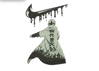 Minato Uzumaki Swoosh Embroidery