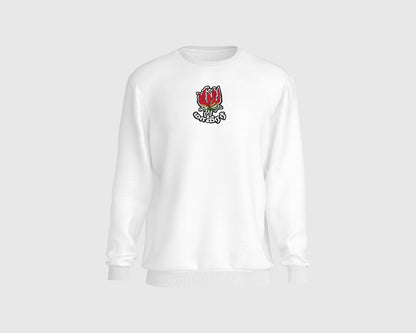 "Maaveerar Naal Sweatshirt with premium embroidery, honoring Tamil heritage and supporting community charity."